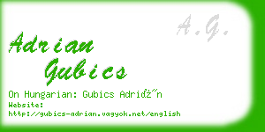 adrian gubics business card